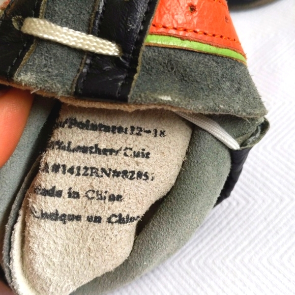 tickle toes leather soft sole slippers crib shoes 12-18 months baby boy - Picture 8 of 8